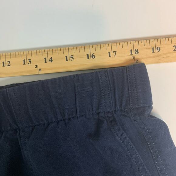 Banana Republic‎ Pants Womens XL Blue Linen Blend Pull-On Tapered Crop Casual - Picture 8 of 10